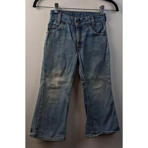 Levi's Orange Tab Denim Flare Jeans Kids size 4 Childrens Size‎ Vintage 1970s...